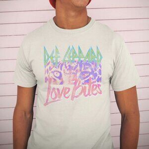 Def Leppard Love Bites T-Shirt Vintage Rock Band Graphic Fan Tee 99